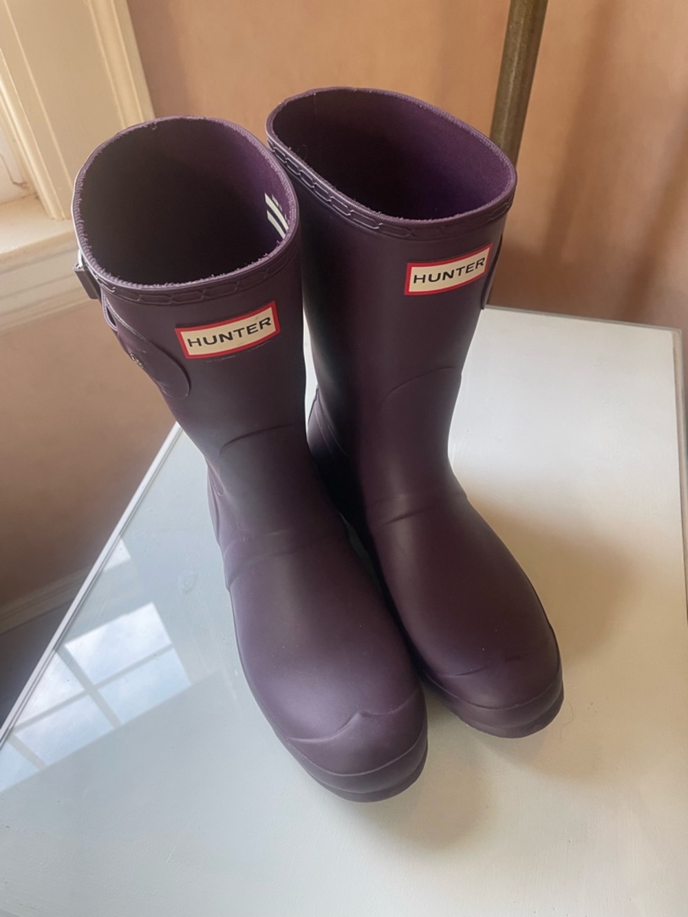 Hunter Matte Plum Mid-Calf Rain Boots